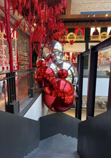 EDG Enzo De Gasperi Espejo Decoro Palla D 180 Cm Rojo