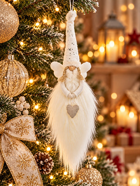 ARPIMEX Niño Navidad Colgante para Árbol de Navidad H 60 Cm Blanco
