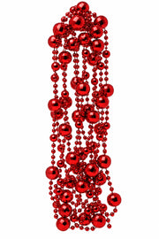 Collar Navideño ARPIMEX Perlas Plástico D 14 Mm 2,7 Mt Rojo