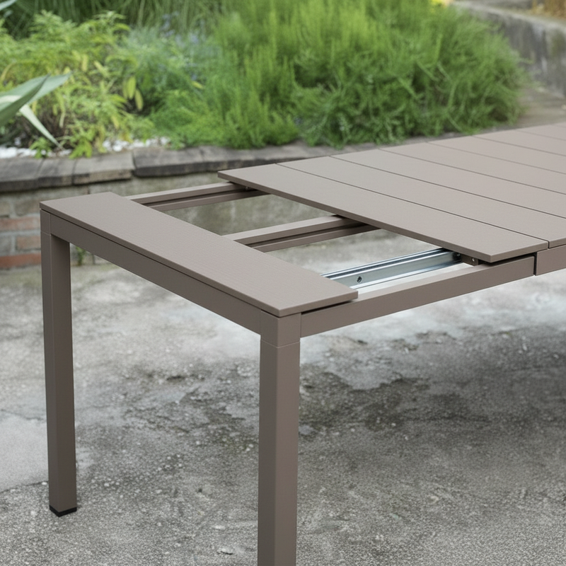 Mesa Extensible Nardi Rio Tortora 210-280cm Extensible Aluminio DurelTop