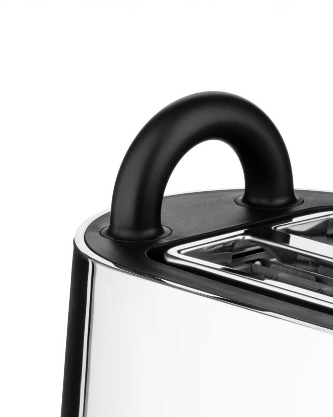 Tostador Alessi Toru Negro en Acero Inoxidable y Resina Termoplástica