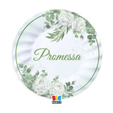 Big Party 6 Piatti cm.20 Promessa Eucalipto