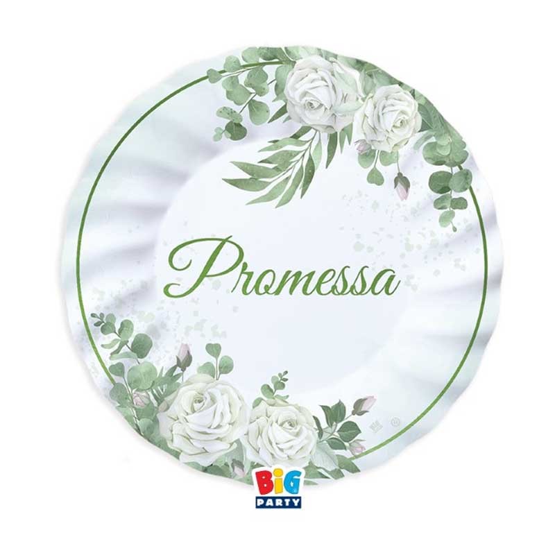 Big Party 6 Platos cm.20 Promesa Eucalipto