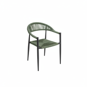 Moia Greenwood Poltrona Milano Aluminio Gris Cuerda Verde