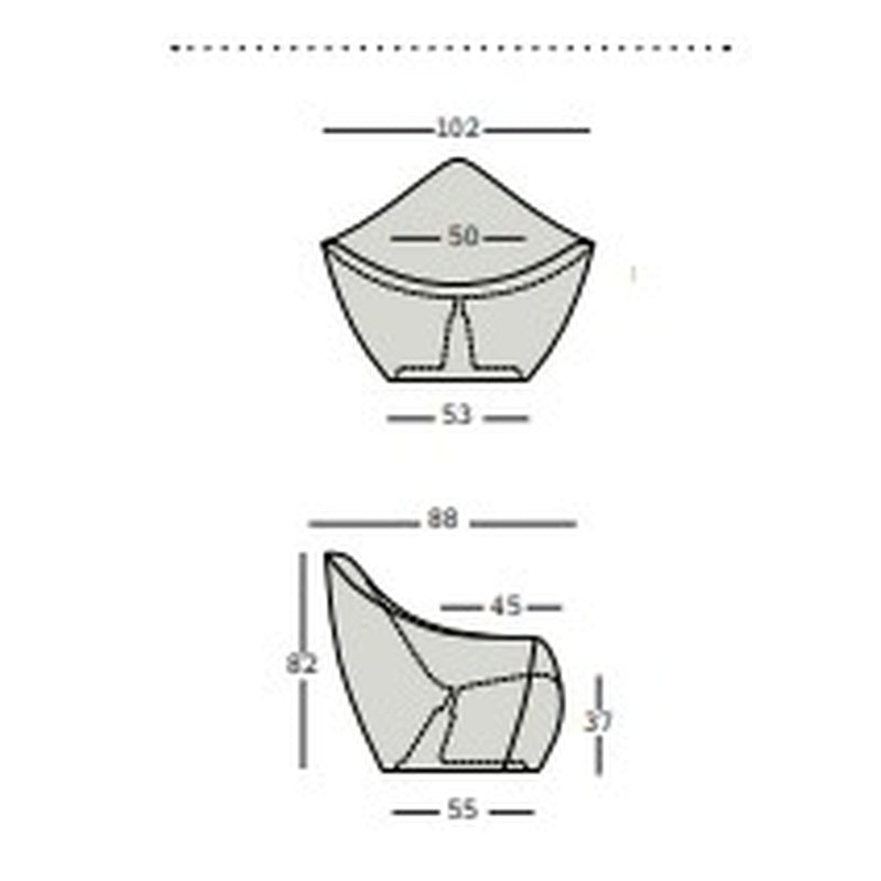 Plust Vela Light Sillón Blanco Polietileno 88cm