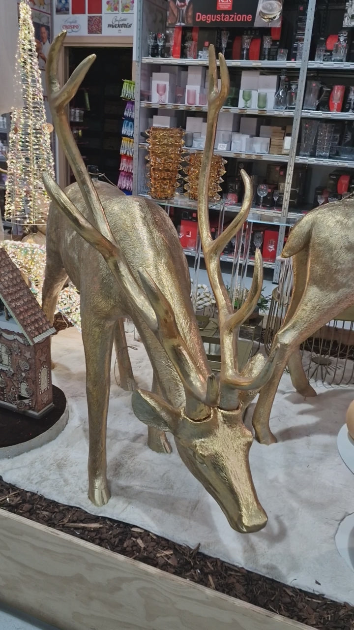 Base Cervo para Árbol de Navidad EDG Enzo De Gasperi para Pino H 140 Cm 162 x 53 Cm Oro