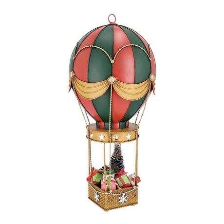Bizzotto Decoración Navideña Noelle Globo Aerostático con Regalos – Adorno Navideño