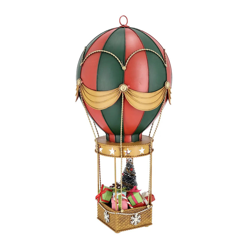 Bizzotto Decoración Navideña Noelle Globo Aerostático con Regalos – Adorno Navideño
