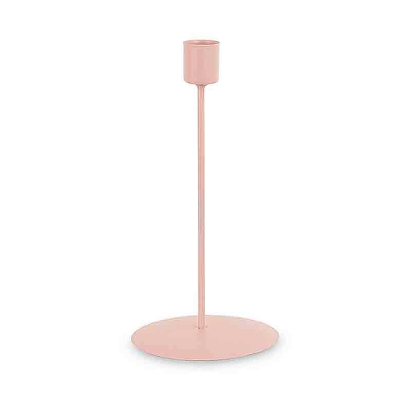 Candelabro Metal Rosa Tono Su Tono