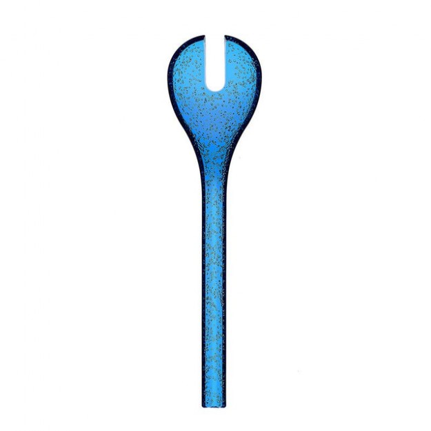 Zani Serafino Juego de Cuberterías para Ensalada Salad Server Me Synth Metacrilato Deep Blue