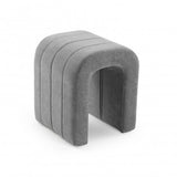 Versa Taburete Acolchado Gris Claro