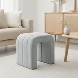 Versa Taburete Acolchado Gris Claro