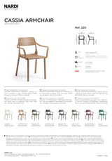 Nardi Silla Cassia Armchair Corda Apilable Reposabrazos 59cm