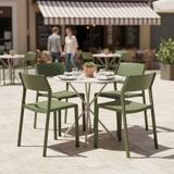 Tavolata bistrot con sedie Trill Agave