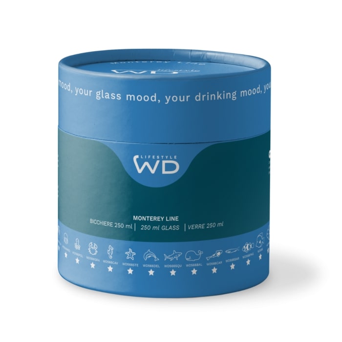 WD LifeStyle Vaso de Vidrio Borosilicato 250 ml Decoración Carpa
