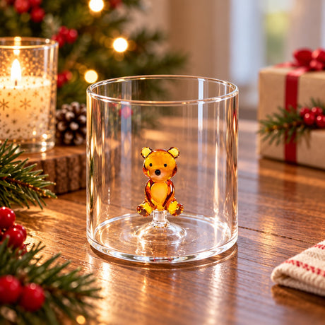 WD LifeStyle Vaso Borosilicato 250 ml Decoración Osito