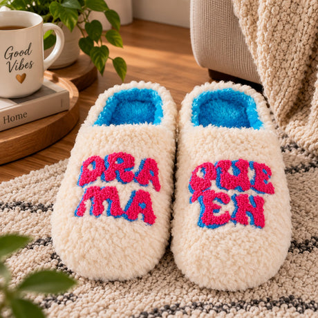 Pantuflas WD LifeStyle Drama Queen Talla M/L – Pantuflas Divertidas de Casa