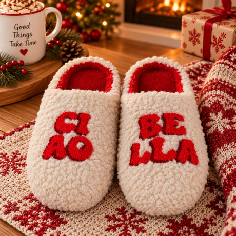 Pantuflas WD LifeStyle Ciao Bella Talla L/XL – Pantuflas Divertidas para Casa