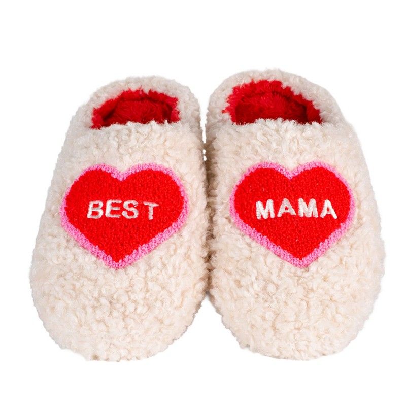WD LifeStyle Pantofole di Natale Best Mom Taglia L/XL – Idea Regalo Natalizia per Mamma