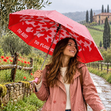 WD LifeStyle Paraguas Automático No Rain No Flowers – Paraguas Fantasía