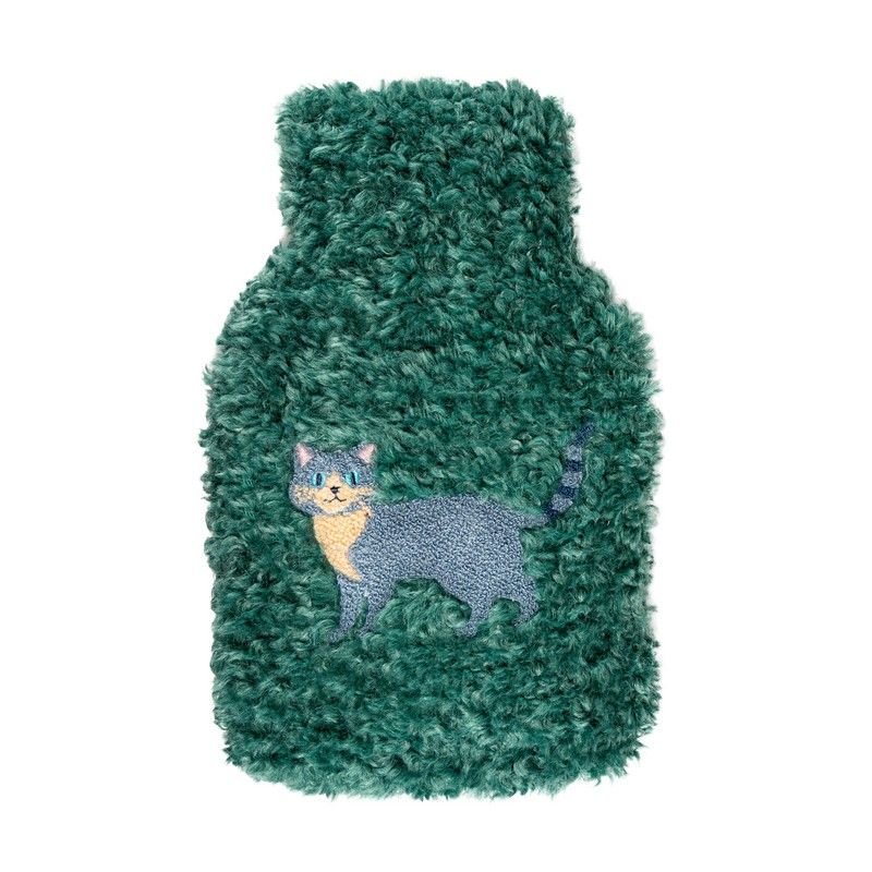 WD LifeStyle Borsa Riscaldante Bouclé Decoro Gatto – Idea Regalo Natale