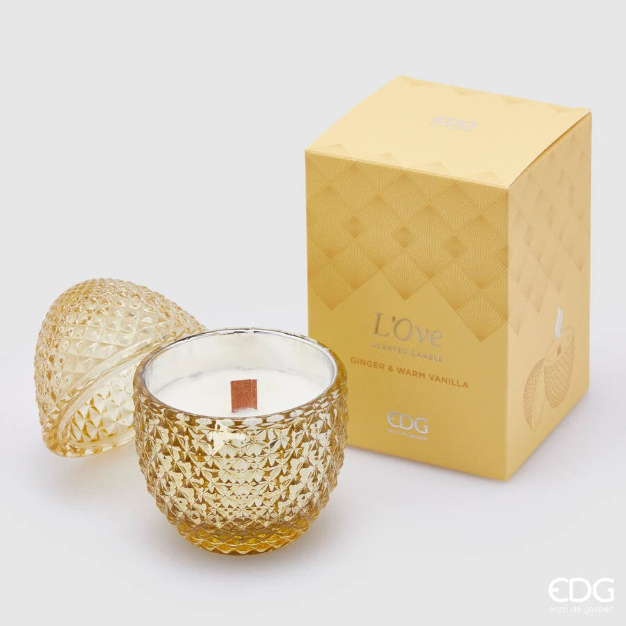 EDG Enzo De Gasperi Vela Huevo Perfumado H 12 Cm D 8 Cm Jengibre y Cálido
