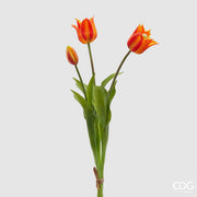 EDG Enzo De Gasperi Tulipán Goma Olis 3 Ramas H 48 Cm Naranja 1 Paq