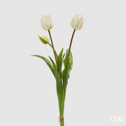 EDG Enzo De Gasperi Tulipán Gomas 3 Ramas H 48 Cm Blanco 1 Paq