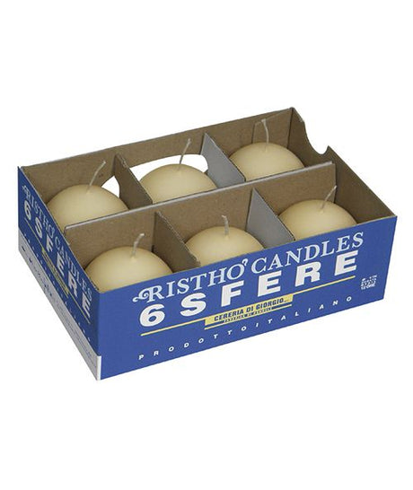 immagine-2-cereria-di-giorgio-cereria-di-giorgio-candele-sfera-6-cm-6-pz-avorio-ean-8006545063199