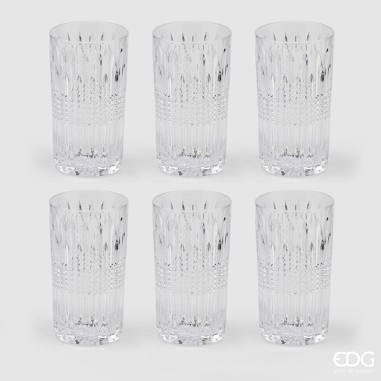 Vaso EDG Enzo De Gasperi con Rayas H 14 Cm D 8 Cm 6PZ
