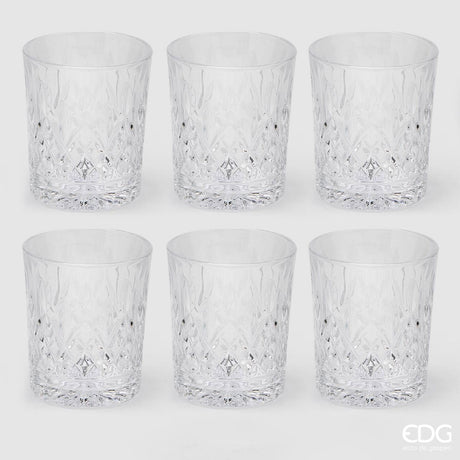 EDG Enzo De Gasperi Vaso Rombi H 10 Cm D 8 Cm 6 Pz