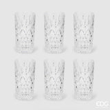 EDG Enzo De Gasperi Vasos Rombos H 14 Cm D 8 Cm 6PZ