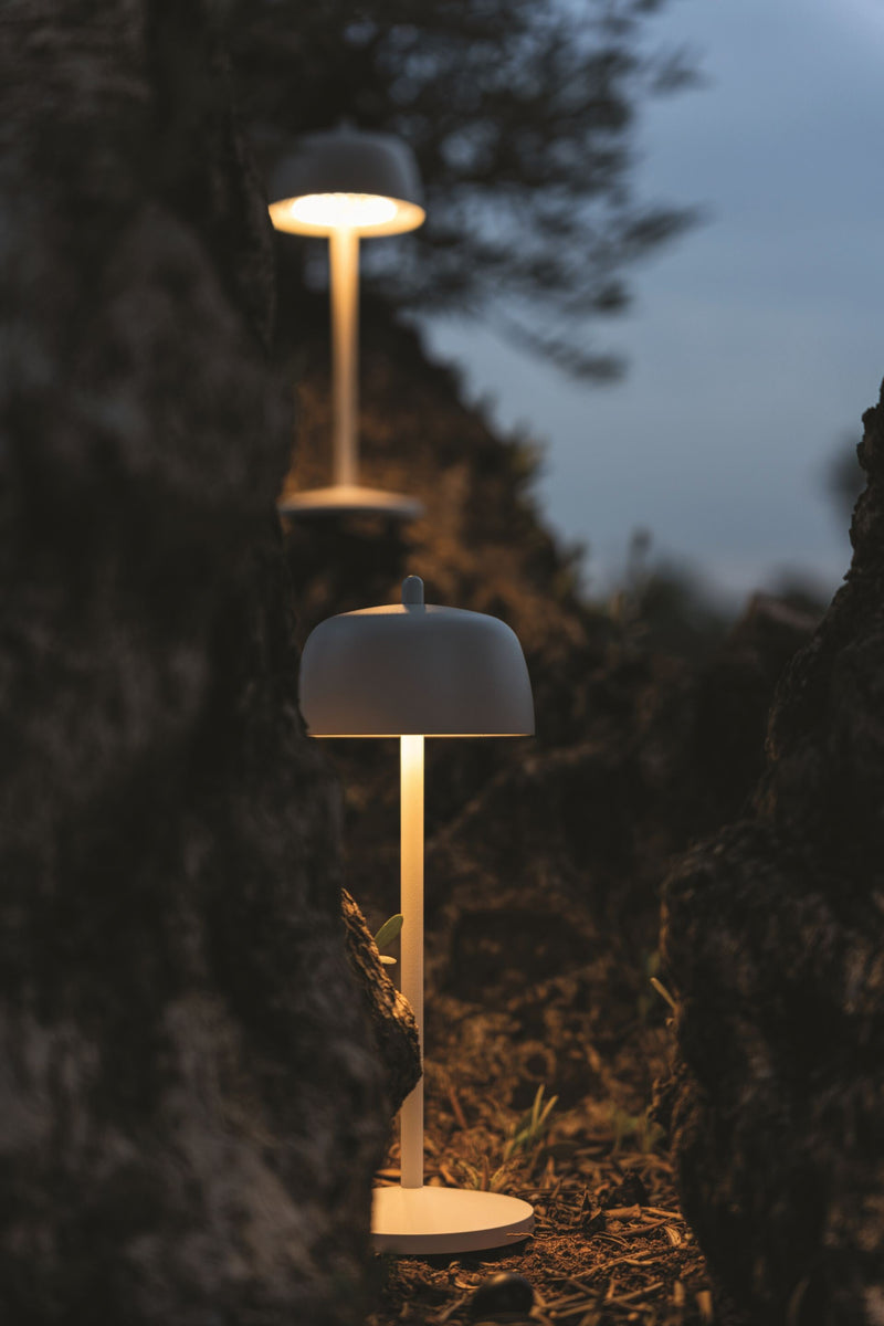 Zafferano Circe Lámpara Mesa D 110 Mm H 300 Mm Blanco Op.