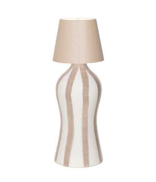 Zafferano Righe Bottiglia Lido D 110 Mm H 264 Mm Sabbia