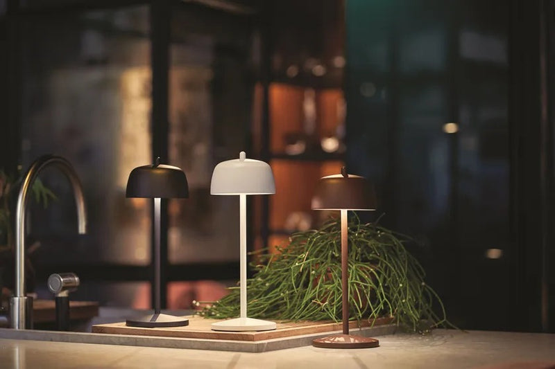 Zafferano Circe Lámpara de Mesa D 110 Mm H 300 Mm Corten