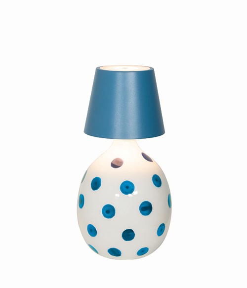 Zafferano Poldina Stopper Lampada H 111 Mm D 111 Mm Blu